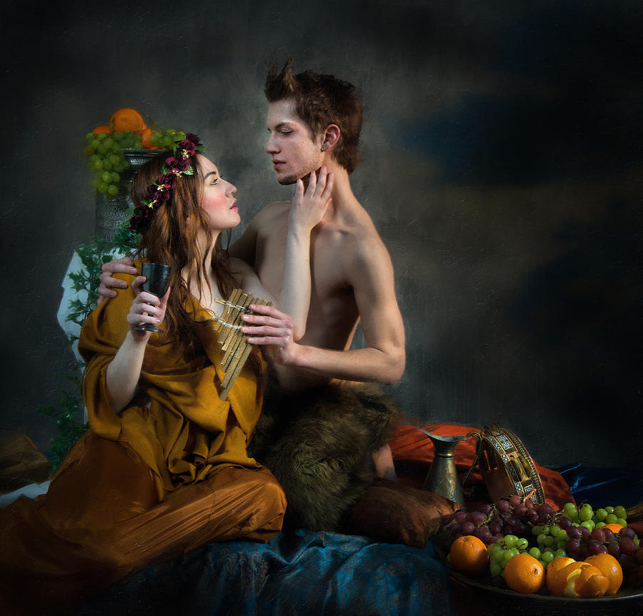 Oil Photograph - Pan And Psyche by Derek Galon