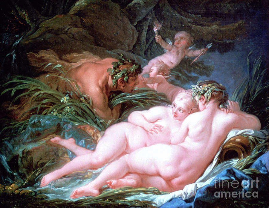 Pan And Syrinx, 1759. Artist François Drawing by Print Collector