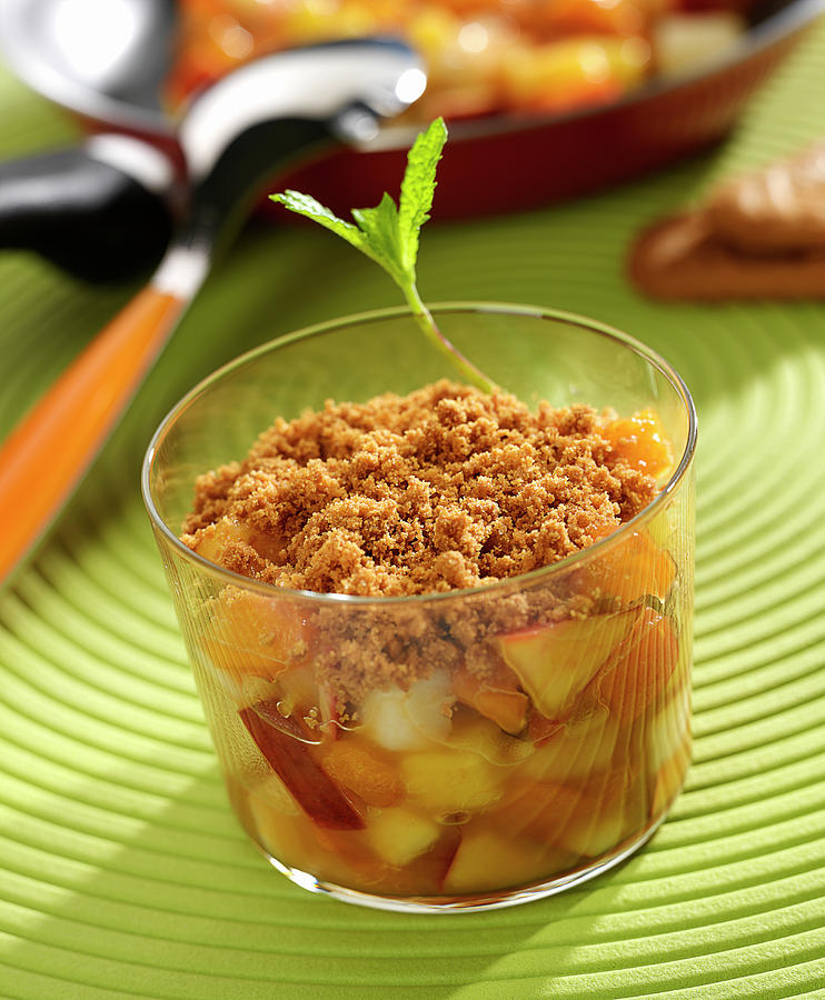 Pan-fried Summer Fruit Spiced Biscuit Crumble Photograph by Bertram