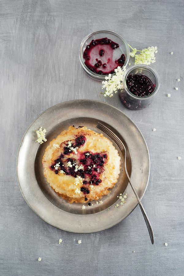 Pancakes With Elderberries Photograph by Mandy Reschke