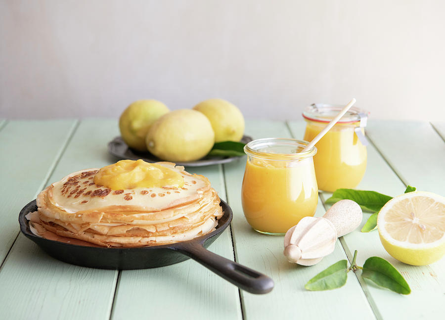 Pancakes With Lemon Curd england Photograph by Adel Ferreira Photography
