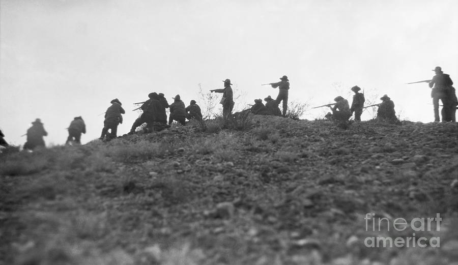 Pancho Villa And Troops On Hill Photograph by Bettmann