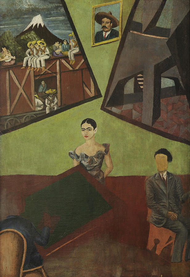 Vintage Painting - Pancho Villa y la Adelita by Frida Kahlo