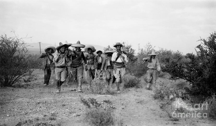 Pancho Villas Troops Walking Photograph by Bettmann