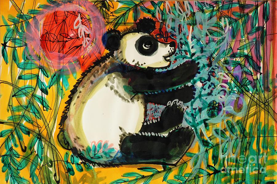 Panda Painting by Brenda Brin Booker