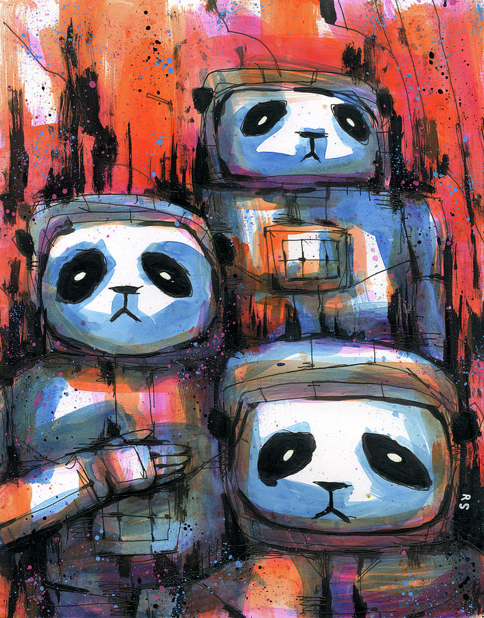 Panda Bear Painting - Panda Explorers by Ric Stultz