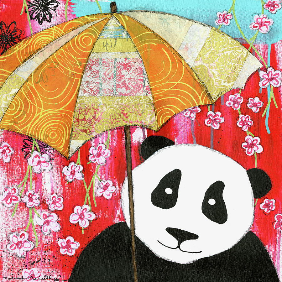 Animal Painting - Panda by Jennifer Mccully