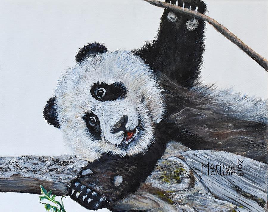 Panda Play Painting by Marilyn McNish