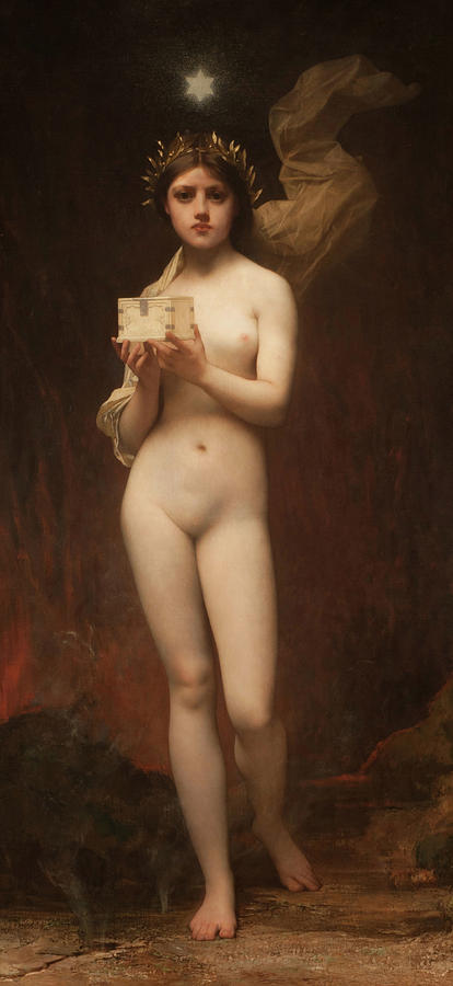 Nude Painting - Pandora, 1872 by Jules Joseph Lefebvre