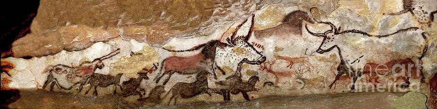 Panel Of The Unicorn Panel Of The Black Bear At Lascaux Painting by Prehistoric