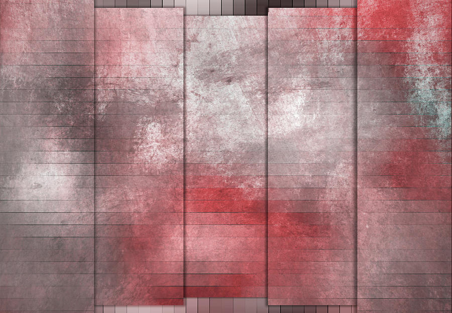 Panels - Red Low Saturation Digital Art by Jason Fink