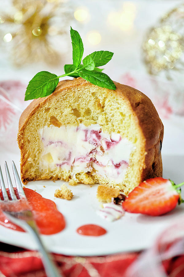 Panettone With Ice Cream Filling Photograph by Jonathan Short