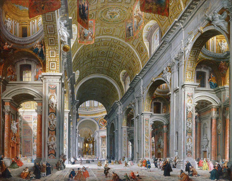 Panini: St. Peters, C1754 Painting by Giovanni Paolo Panini