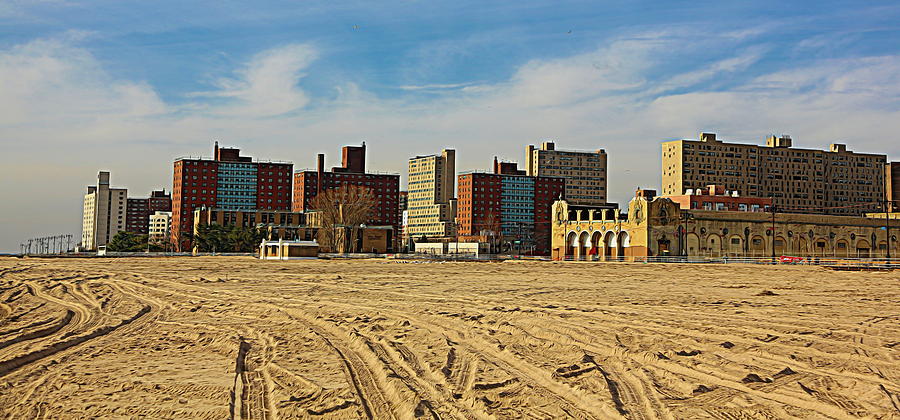 Pano Coney Island Week After Hurricane Sandy 2012 Photograph by Chuck Kuhn