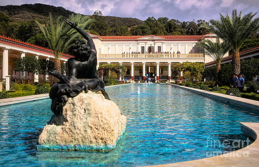 Pano View Getty Villa Awesome  Photograph by Chuck Kuhn