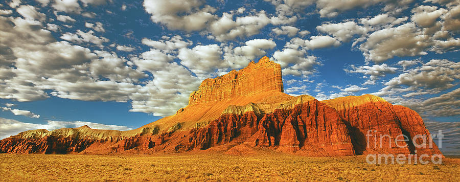 Panorama Clouds Over Wild Horse Butte Goblin Valley Utah Photograph by Dave Welling