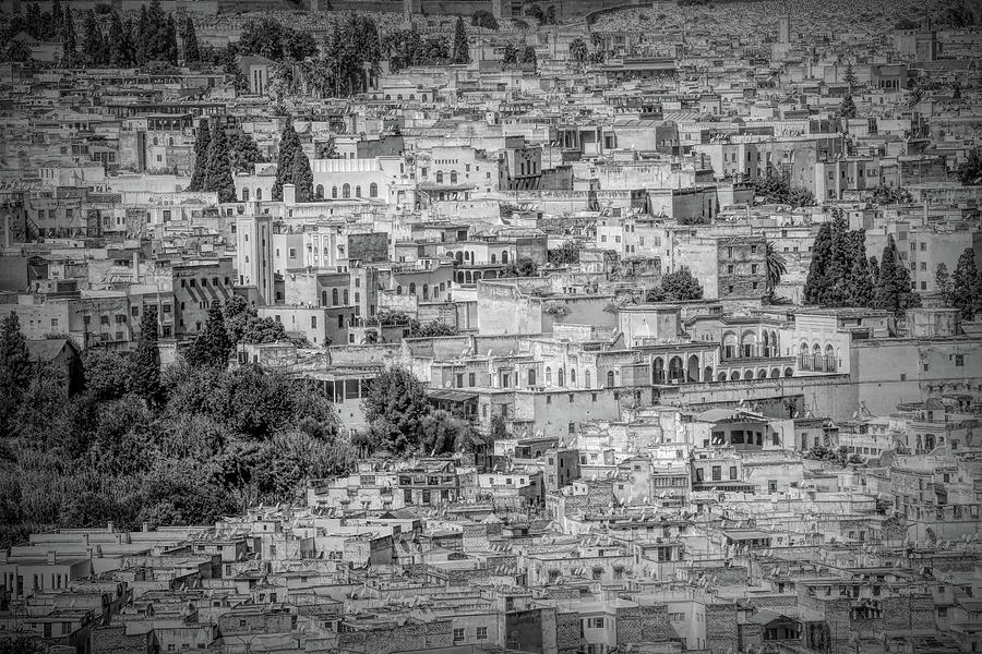 Panorama Fes  Morocco City Photograph by Chuck Kuhn