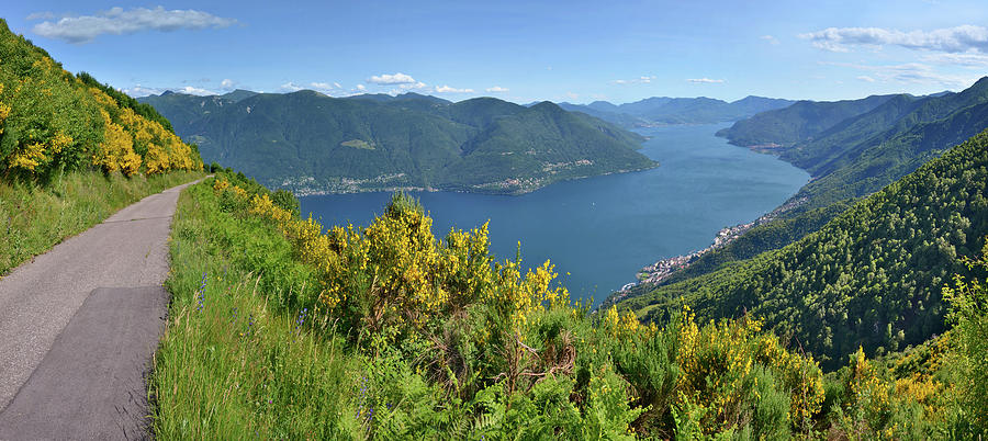 Panorama From The Mountains Of Ronco Photograph by Federica Grassi
