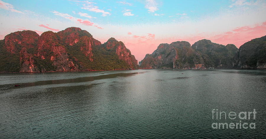 Panorama Ha Long Bay Scenic  Photograph by Chuck Kuhn