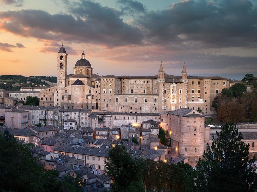 Sunset Photograph - Panorama In Urbino City From Italy by Daniel Chetroni