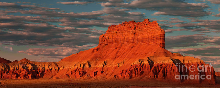 Panorama Morning Light On Wild Horse Butte San Rafael Swell Utah Photograph by Dave Welling