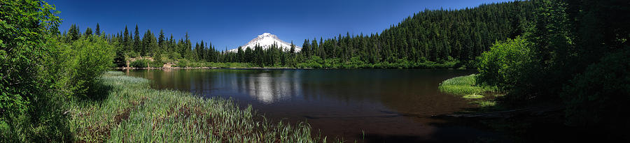 Panorama Mountain Reflected In Secluded Photograph by Saturated