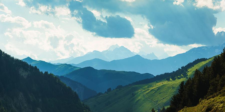 Mountain Photograph - Panorama Of Beauty Mountains Range by Ivan Kmit