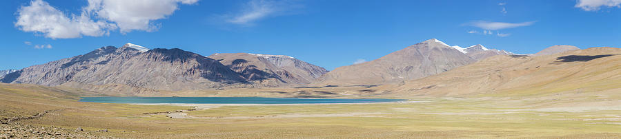 Panorama Of Lake Near Korzok, Ladakh Photograph by Peter Adams