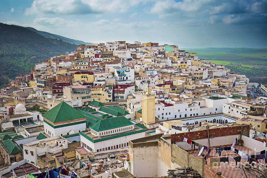 Panorama Of Moulay Idriss Photograph by Xavierarnau