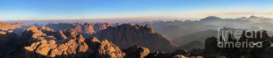 Panorama of Mount Sinai Photograph by Benny Marty
