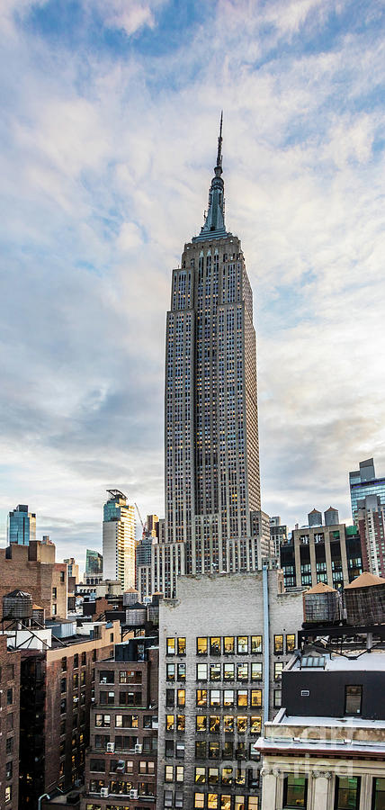 Panorama of North Face of the Empire State Building and Garment District Buildings Photograph by Thomas Marchessault