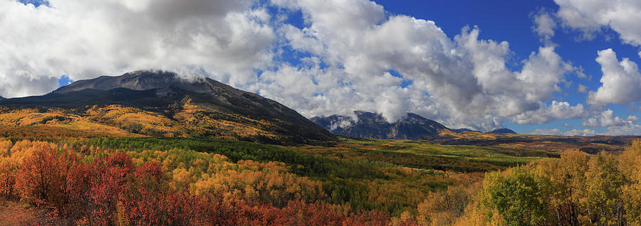 Panorama Of The West Elk Wilderness Dressed In Autumns Colors Photograph