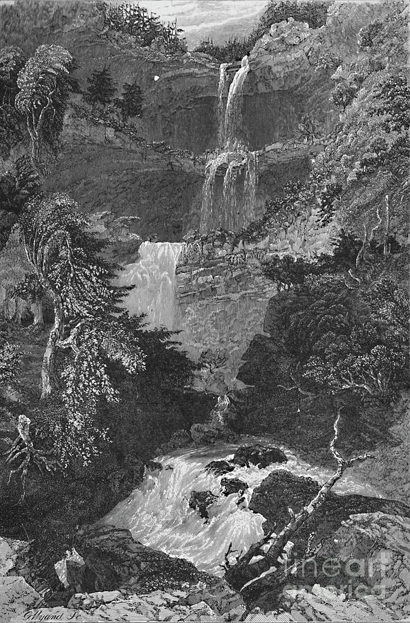 Panorama Of Trenton Falls Drawing by Print Collector
