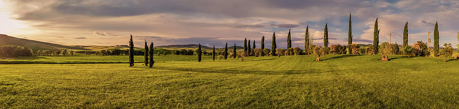 Panorama of Tuscan landscape Photograph by Tosca Weijers