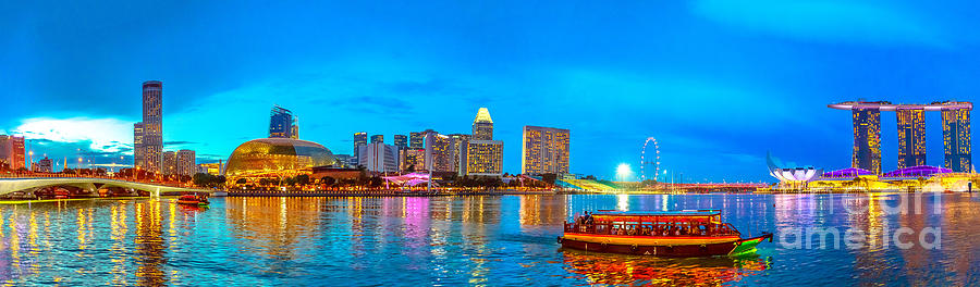 Panorama Singapore Skyline Photograph by Benny Marty