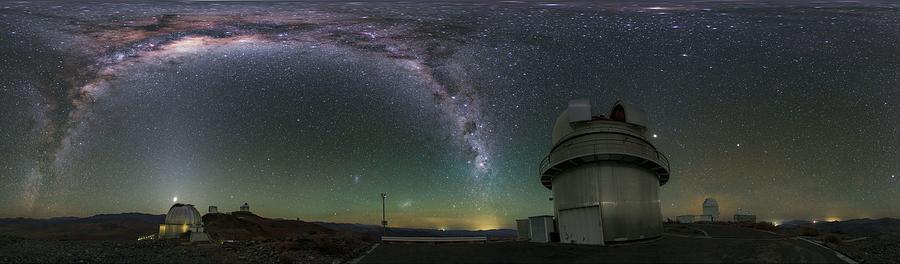 Panorama view of La Silla telescopes shown in UHD Painting by Celestial Images