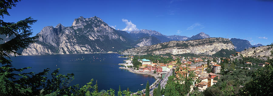Panorama View Of Torbole, Lake Garda Photograph by Otto Stadler