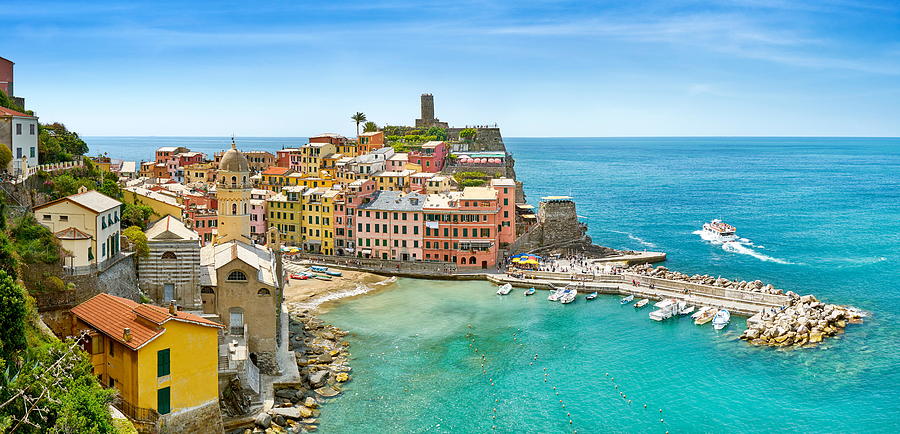 Architecture Photograph - Panorama View Of Vernazza, Cinque Terre by Jan Wlodarczyk