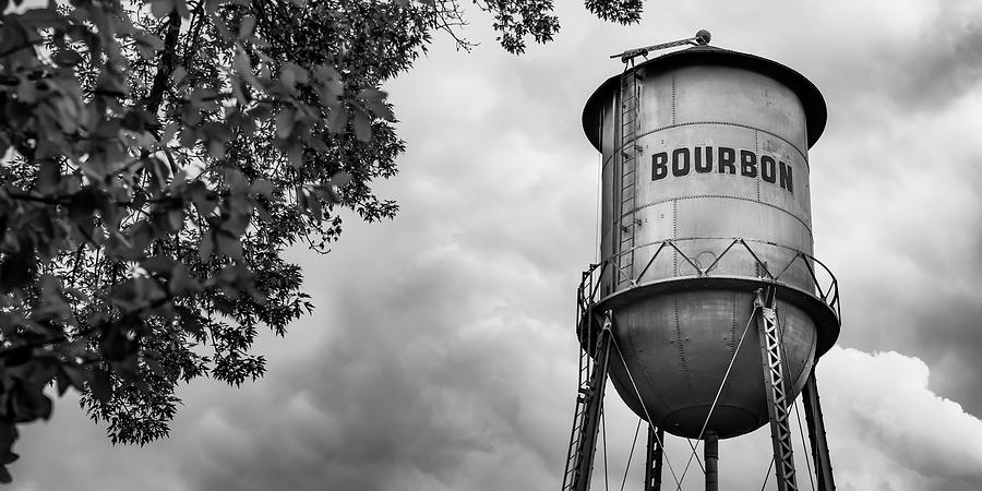 Panoramic Bourbon Water Tank - Black and White Edition Photograph by Gregory Ballos