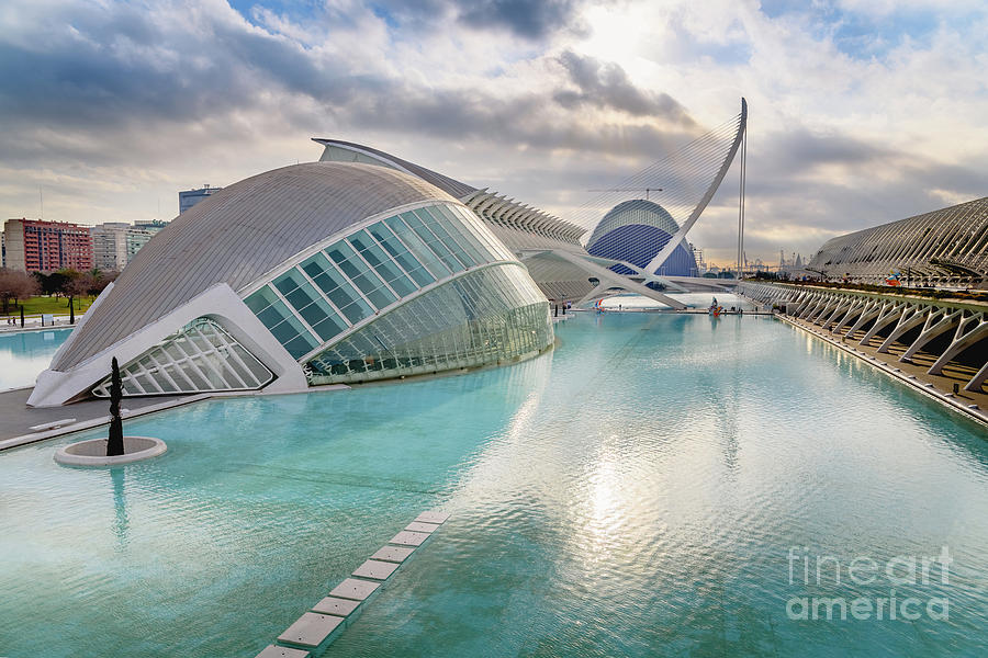 Panoramic cinema in the city of sciences of Valencia, Spain, vis Photograph by Joaquin Corbalan