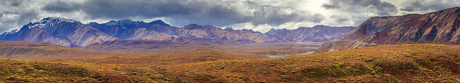Denali National Park Photograph - Panoramic Image Of Polychrome Pass by Steve Zmak