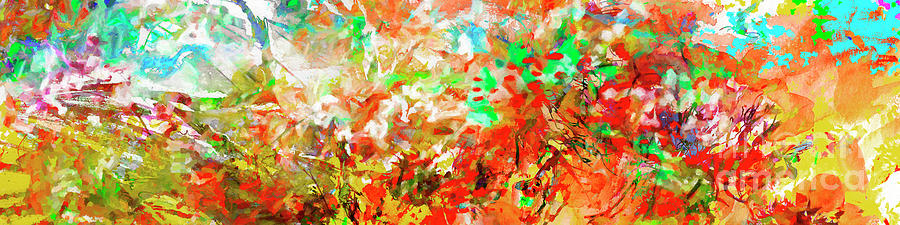Abstract Mixed Media - Panoramic Landscape Dreams of Nature by Ginette Callaway