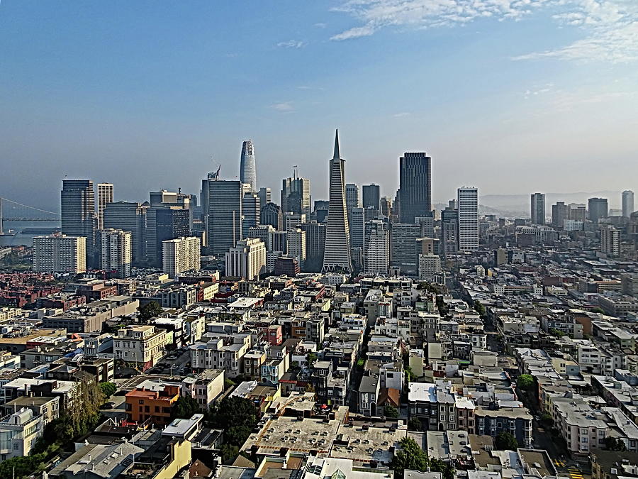Panoramic Photo of San Francisco Taken from Telegraph Hill Photograph by Lyuba Filatova