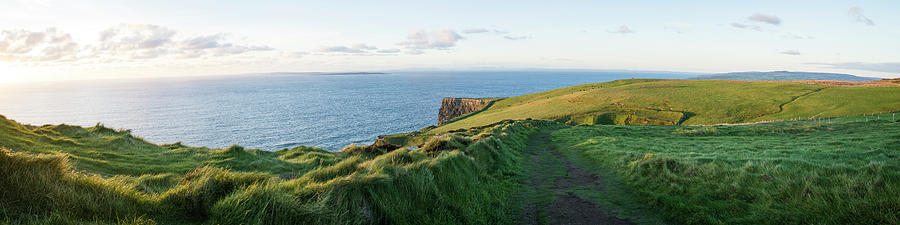 Panoramic Sunset At The Cliffs Of Moher Photograph by Cavan Images Panoramic Sunset At The Cliffs Of Moher Photograph by Cavan Images