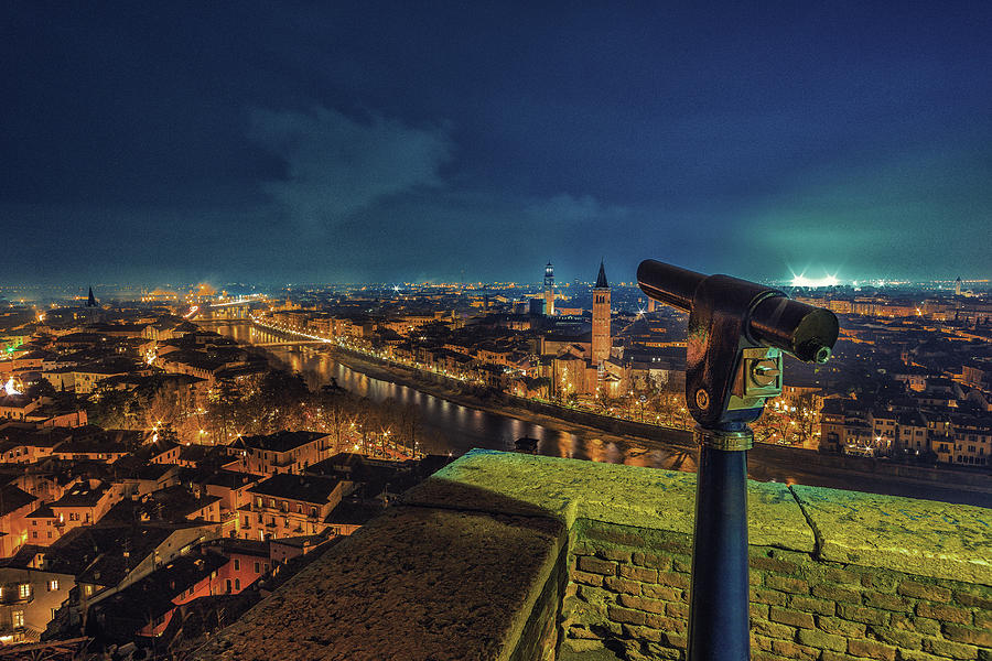 panoramic telescope on Verona Photograph by Vivida Photo PC