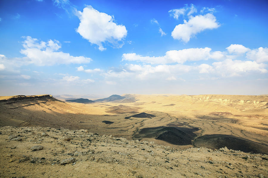 Panoramic View Of Dersert Negev, Israel Photograph by Fredfroese