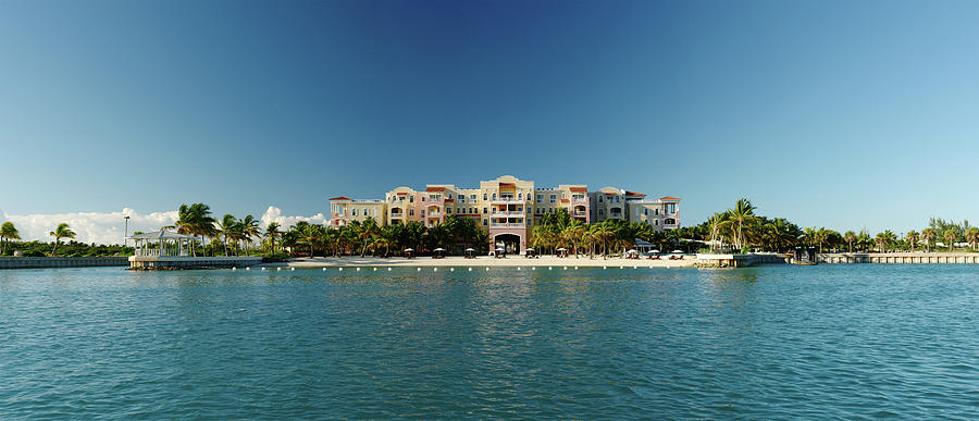 Summer Digital Art - Panoramic View Of Island Resort, Providenciales, Turks And Caicos Islands, Caribbean by Matt Dutile
