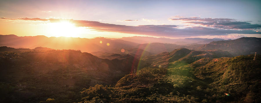 Panoramic View Of Mountains At Sunset Photograph by Photograph By David Estrada