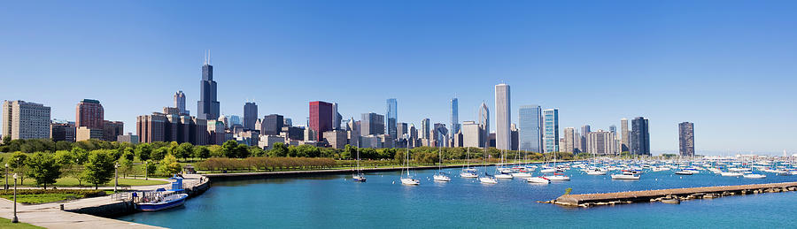 Panoramic View Of The Chicago City Photograph by Deejpilot