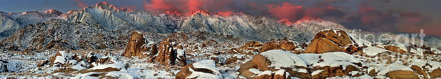 panoramic winter sunrise alabama hills eastern sierras by Dave Welling panoramic winter sunrise alabama hills eastern sierras by Dave Welling